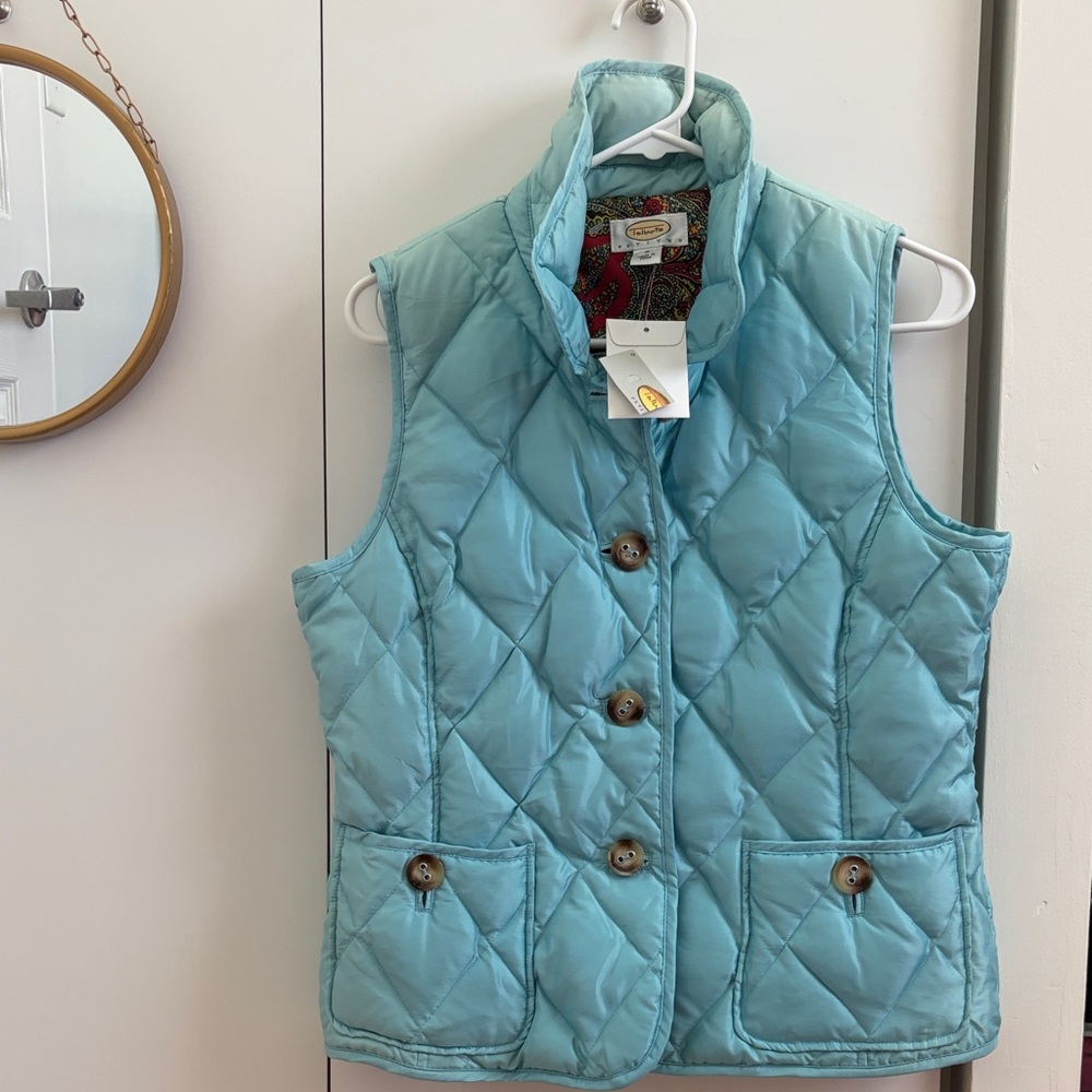 Talbots Sky Blue Quilted Vest